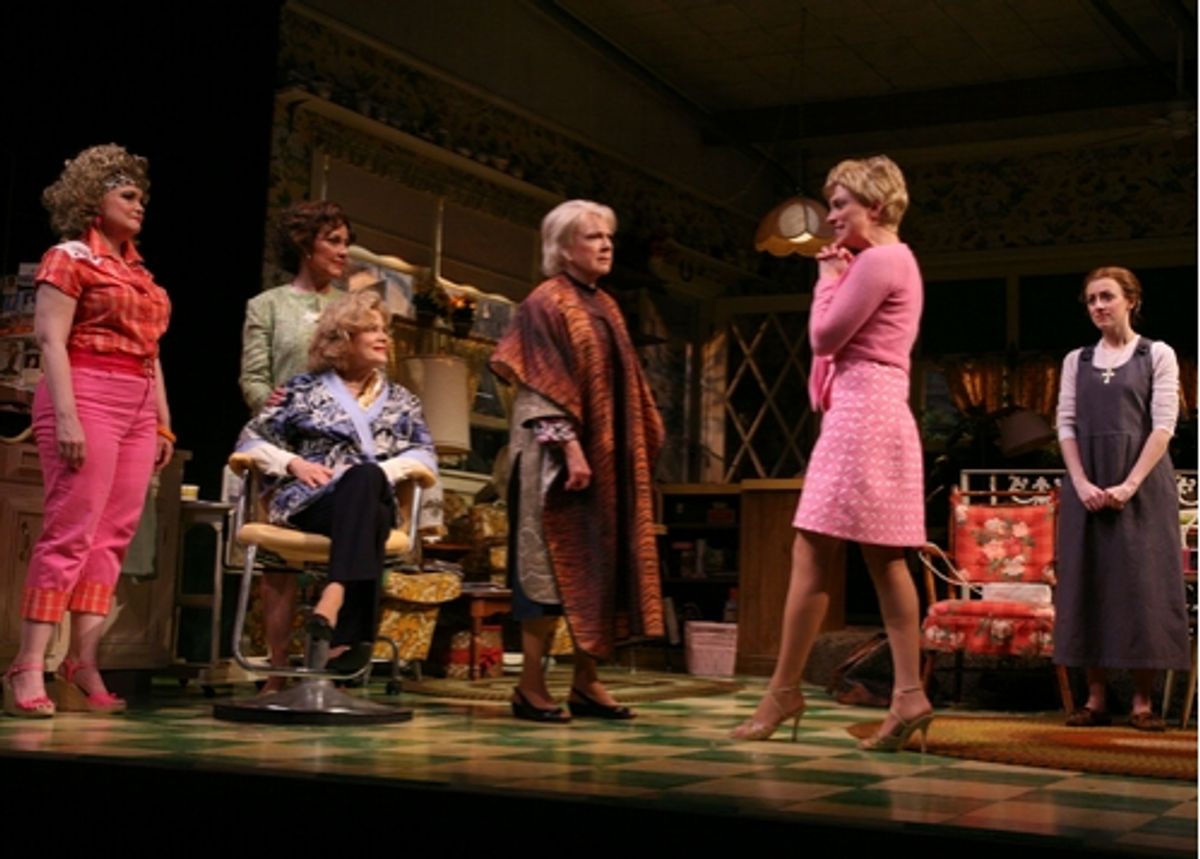 From Left to Right, Charlotte Booker (Truvy Jones), Kelly Bishop (Clairee Belcher), Monique Fowler (MÃ¢â‚¬â„¢Lynn Eatenton), Beth Fowler (Ouiser Boudreaux), Kelly Sullivan (Shelby Eatenton-Latcherie) and Kate Wetherhead (Annelle Dupuy-Desoto) at 