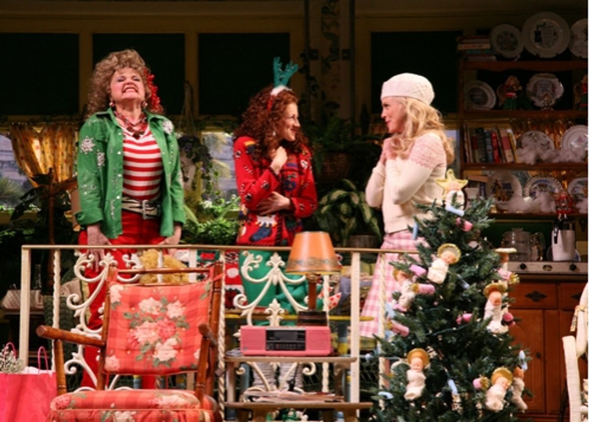 From Left to Right, Charlotte Booker (Truvy Jones), Kate Wetherhead (Annelle Dupuy-Desoto) and Kelly Sullivan (Shelby Eatenton-Latcherie) at 