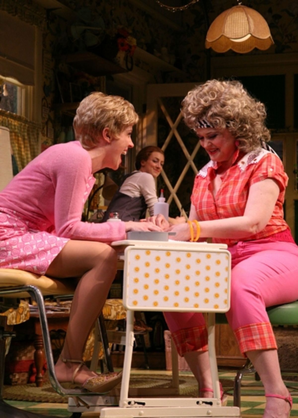 From Left to Right, Kelly Sullivan (Shelby Eatenton-Latcherie), Kate Wetherhead (Annelle Dupuy-Desoto) and Charlotte Booker (Truvy Jones) at 