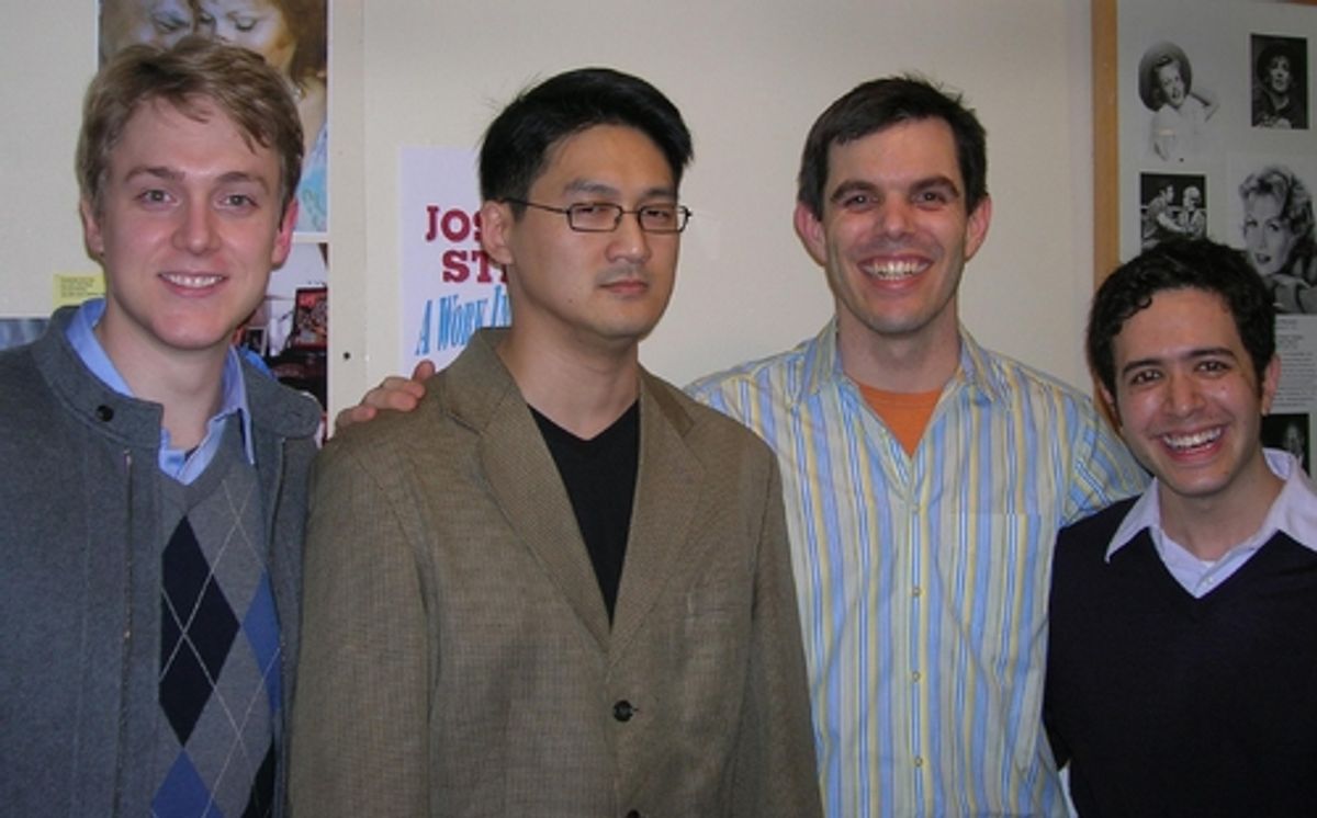 Shonn Wiley, Tim Huang, York Associate Artistic Director Brian Blythe, and Adam Gwon at 