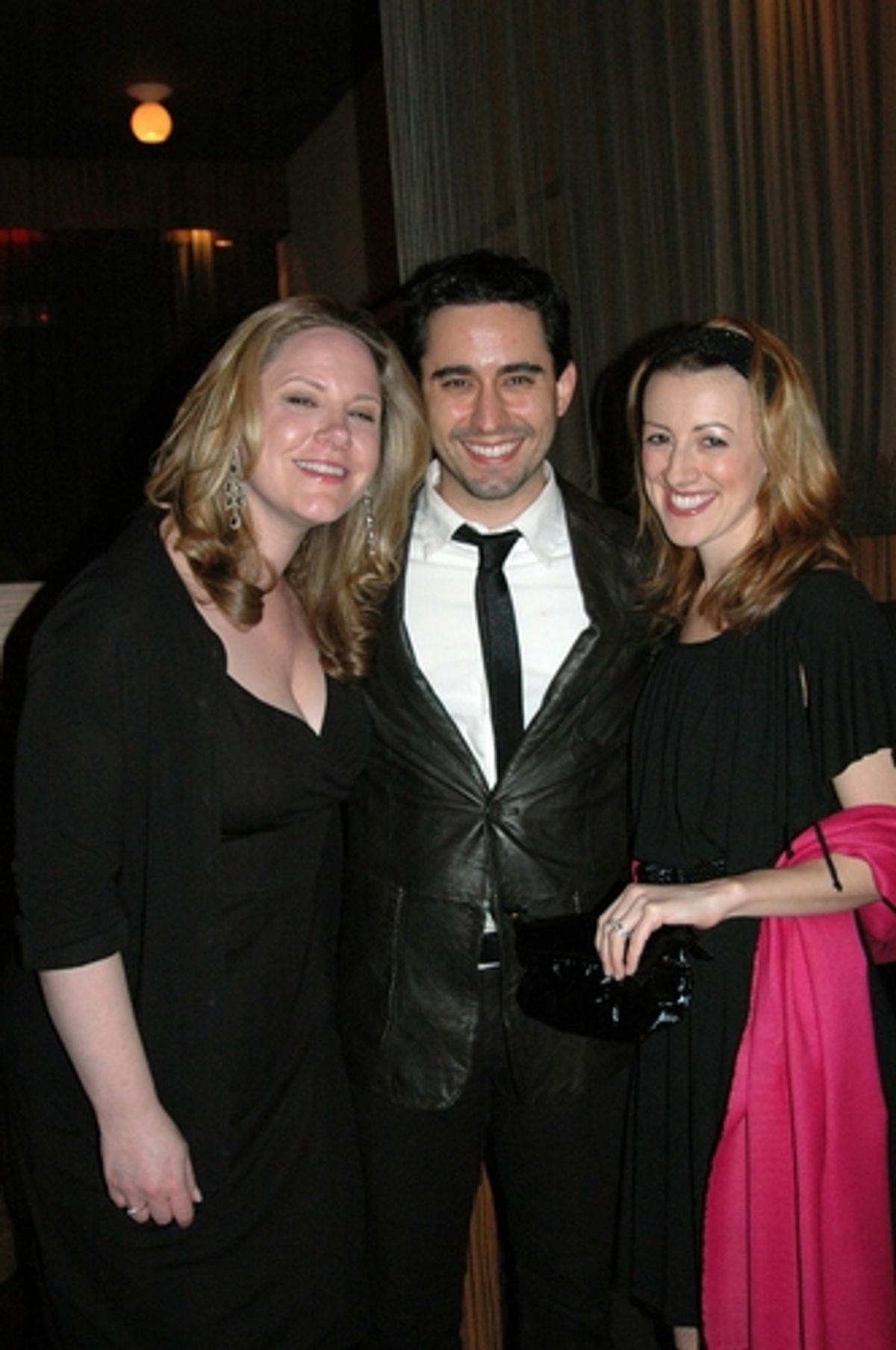 Alison Frank (Casting Director), John Lloyd Young and Kate Wetherhead at 