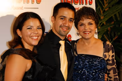 Lin-Manuel Miranda, Vanessa, and Priscilla Lopez Photo