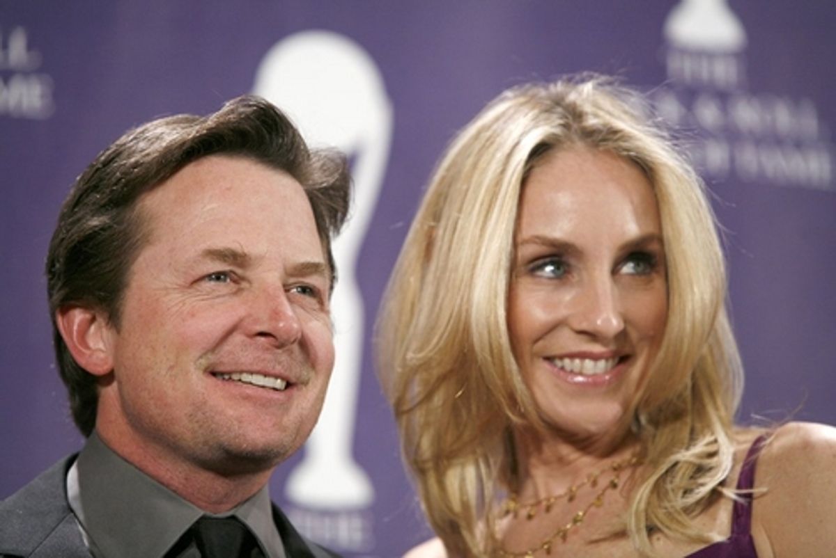 Michael J. Fox and Tracy Pollan at 2008 Rock & Roll Hall of Fame