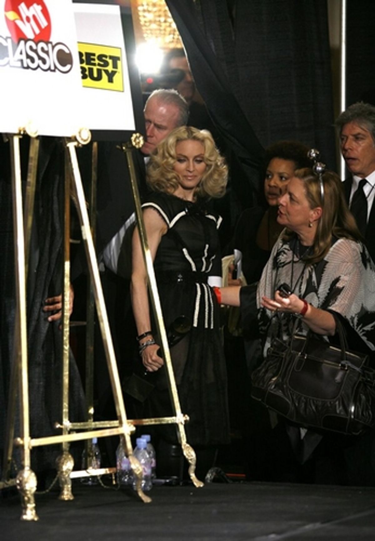 Madonna  and Liz Rosenberg at 2008 Rock & Roll Hall of Fame