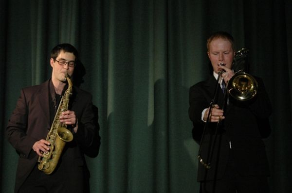 Jacam Manricks and Joe Freuen who also run the program at the school Photo