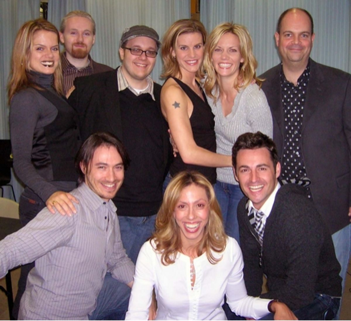 Amy Spanger, Matt Gallagher, Randy Blair, Jenn Colella, Jenifer Foote, Brad Oscar, Damien Bassman, Amanda Green and Max von Essen at 