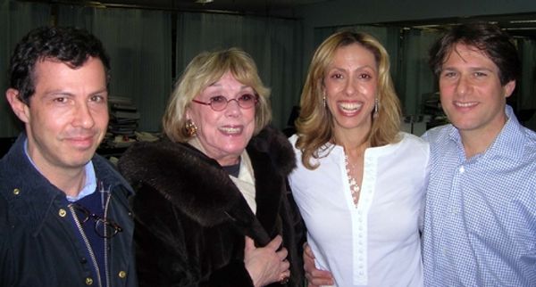 Adam Green, Phyllis Newman, Amanda Green and Jeffrey Kaplan Photo