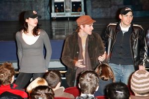 Sarrah Strimel, Roger Bart, and Barrett Martin
 Photo