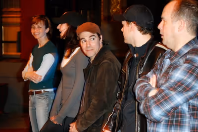 Sarrah Strimel, Roger Bart, Barrett Martin, and Kevin Ligon Photo