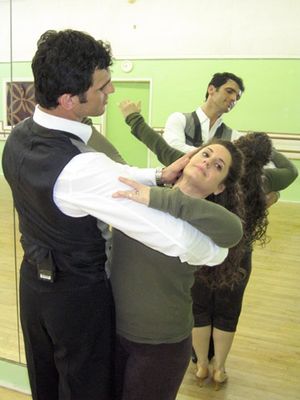 Marissa Jaret Winokur: "I'm starting to learn the quickstep! 
Look how gentle Tony D Photo