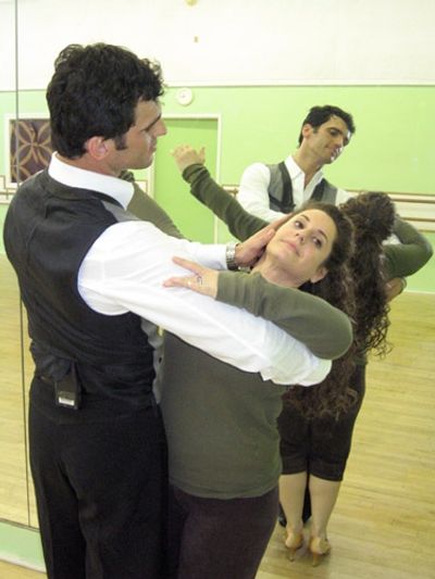 Marissa Jaret Winokur: "I'm starting to learn the quickstep! 
Look how gentle Tony D Photo