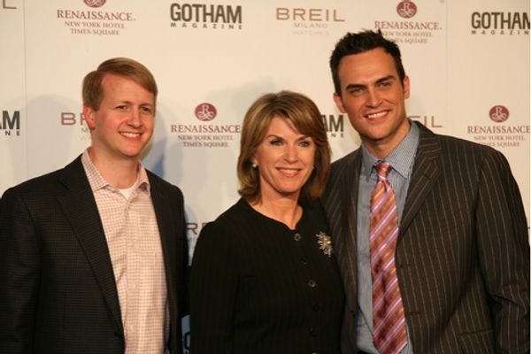 David Marriott, Kathleen Matthews, and Cheyenne Jackson Photo