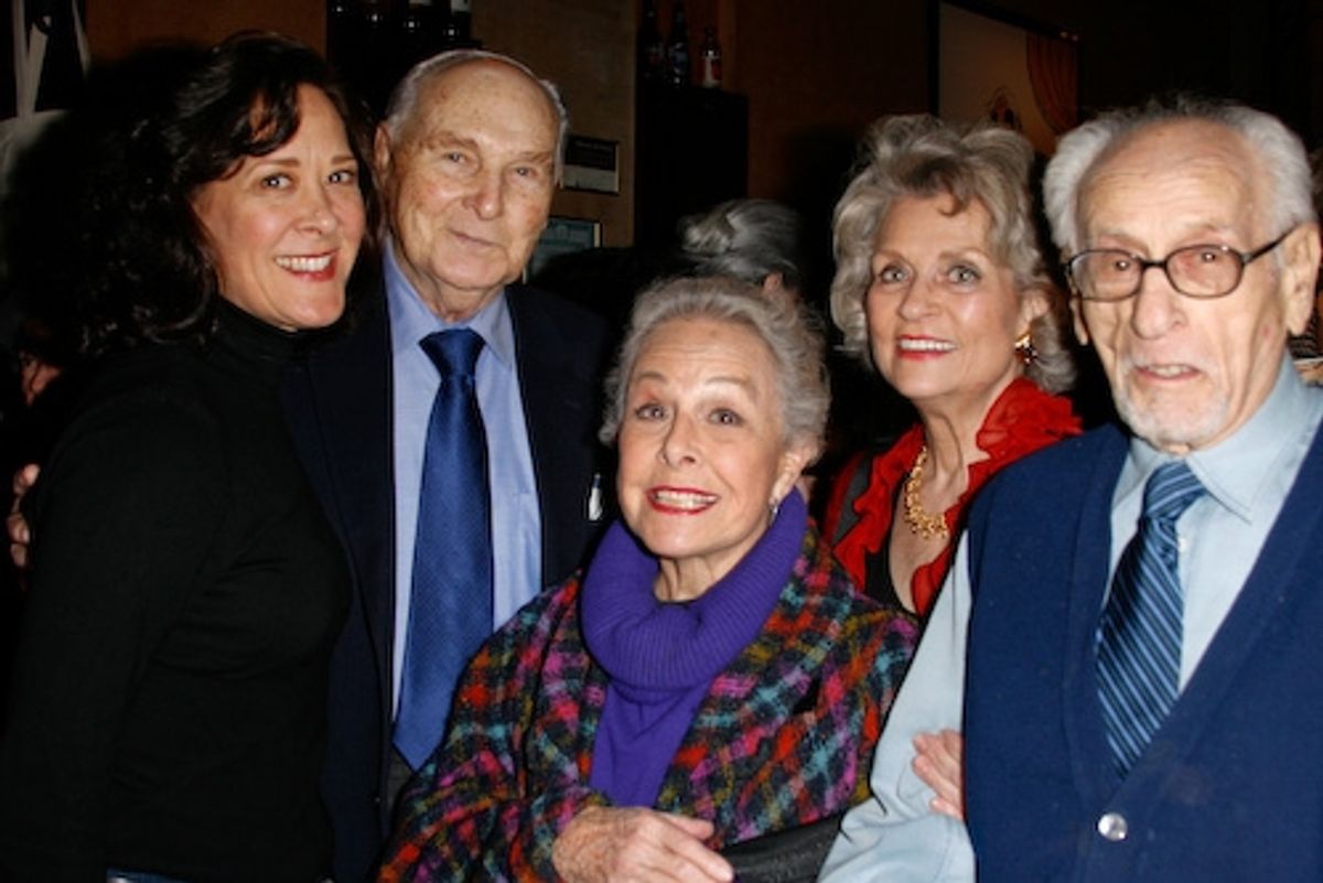 Karen Ziemba, Donald Saddler, Marge Champion, Louise Kerz Hirschfeld, and Eli Wallach at 
