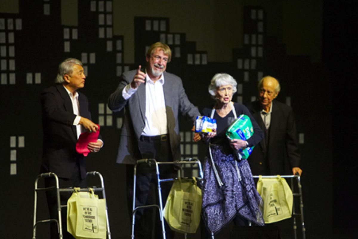 Alvin Ing, Paul Ainsley, Betty Garrett and Ian Abercrombie at 