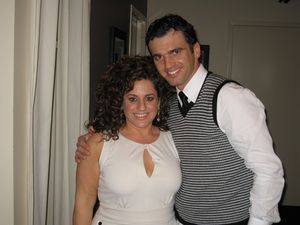 Marissa Jaret Winokur and on Tony Dovolani back stage at Jimmy Kimmel show Photo