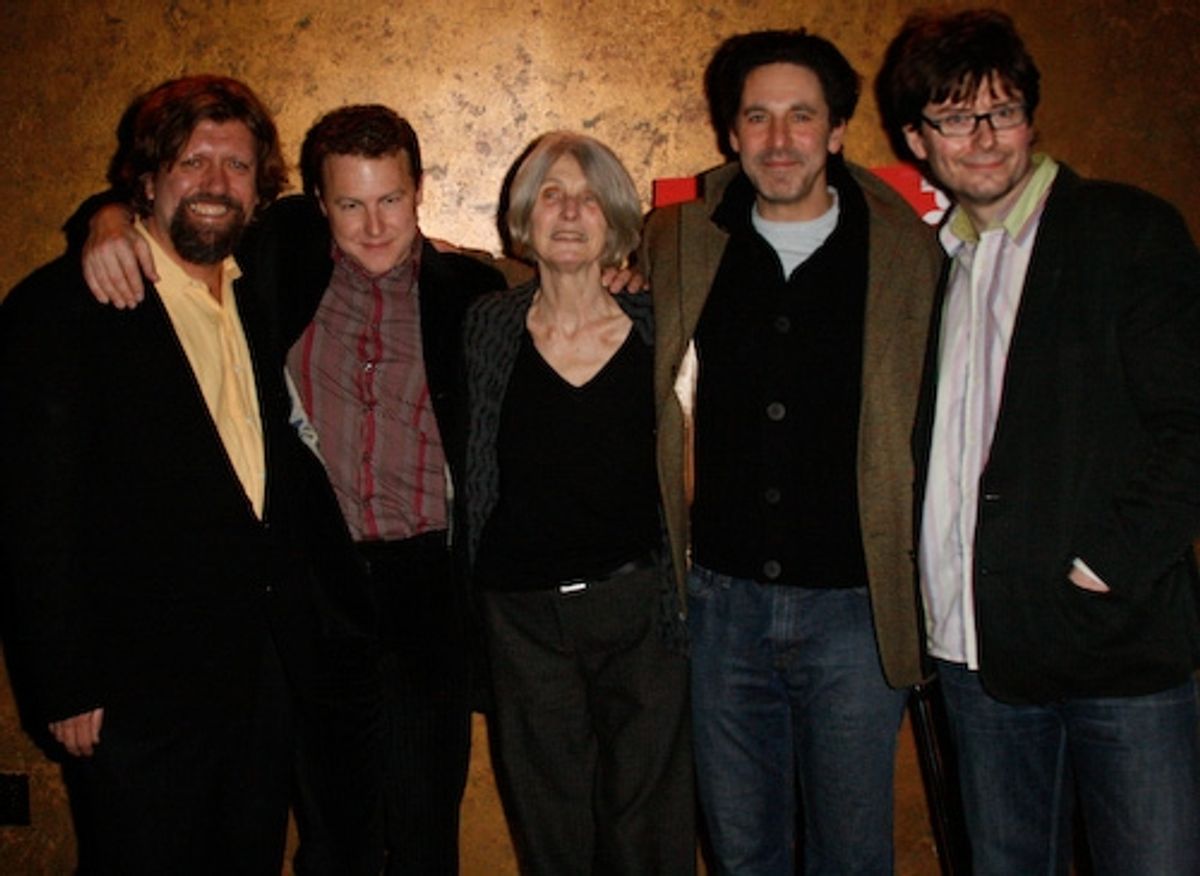 Oskar Eustis, Samuel West, Caryl Churchill, Scott Cohen, and James Macdonald at 