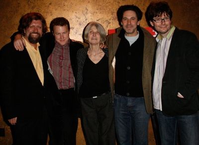 Oskar Eustis, Samuel West, Caryl Churchill, Scott Cohen, and James Macdonald Photo