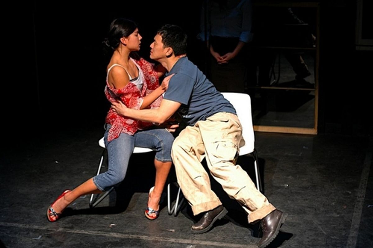 Jessica Jade Andres as Yumi and Paul Juhn as Orville in The at 