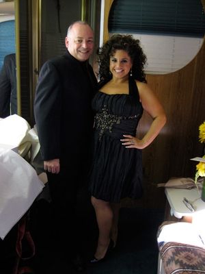 Marissa Jaret Winokur: "My brother, Marc, inside my trailer.
P.S. It took 3 people t Photo