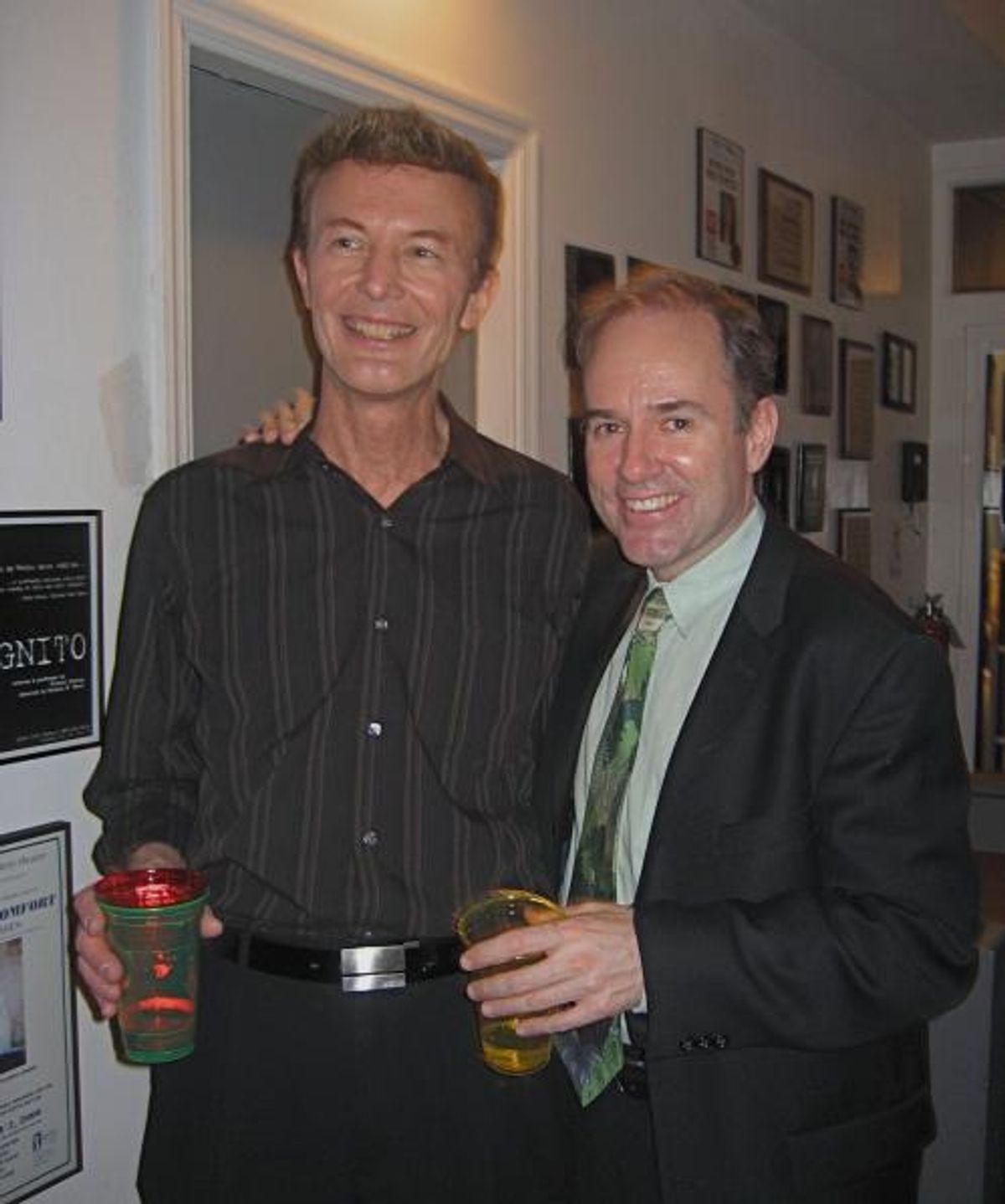 Musical Director Robert Ollis and Composer Stephen Flaherty at 