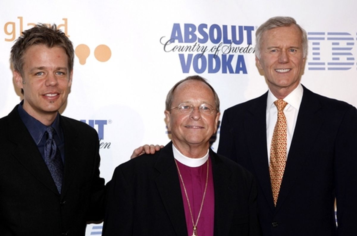 Daniel Karslake, Rev  Gene Robinson, and Michael Huffington at 
