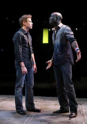 Barrett Foa and Mike Colter Photo