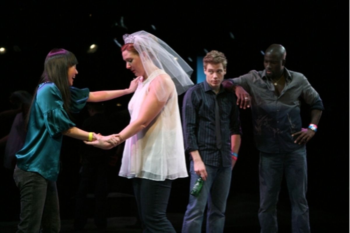 Sue Jean Kim, Cassie Beck, Barrett Foa and Mike Colter at 