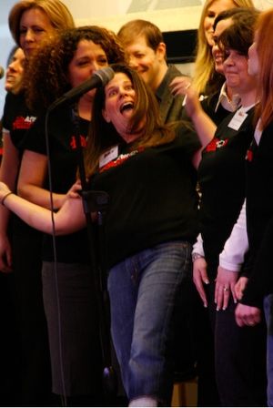 Martha Byrne, Karen Schleifer, John Bolton (behind), Ellyn Gale, Alyson Mord, Susan L Photo