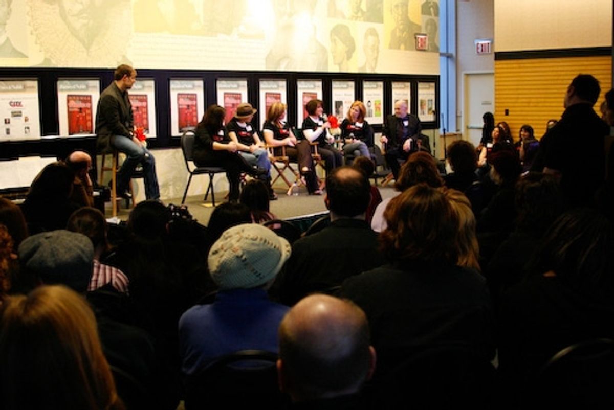 John Bolton, Julie Stevens, Kristen Vigard, Martha Byrne, Rosanne Sorrentino, Robyn Finn, and Charles Strouse at 