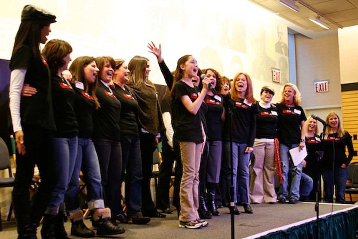 The ladies join Emma Rowley for one final 'Tomorrow' at 