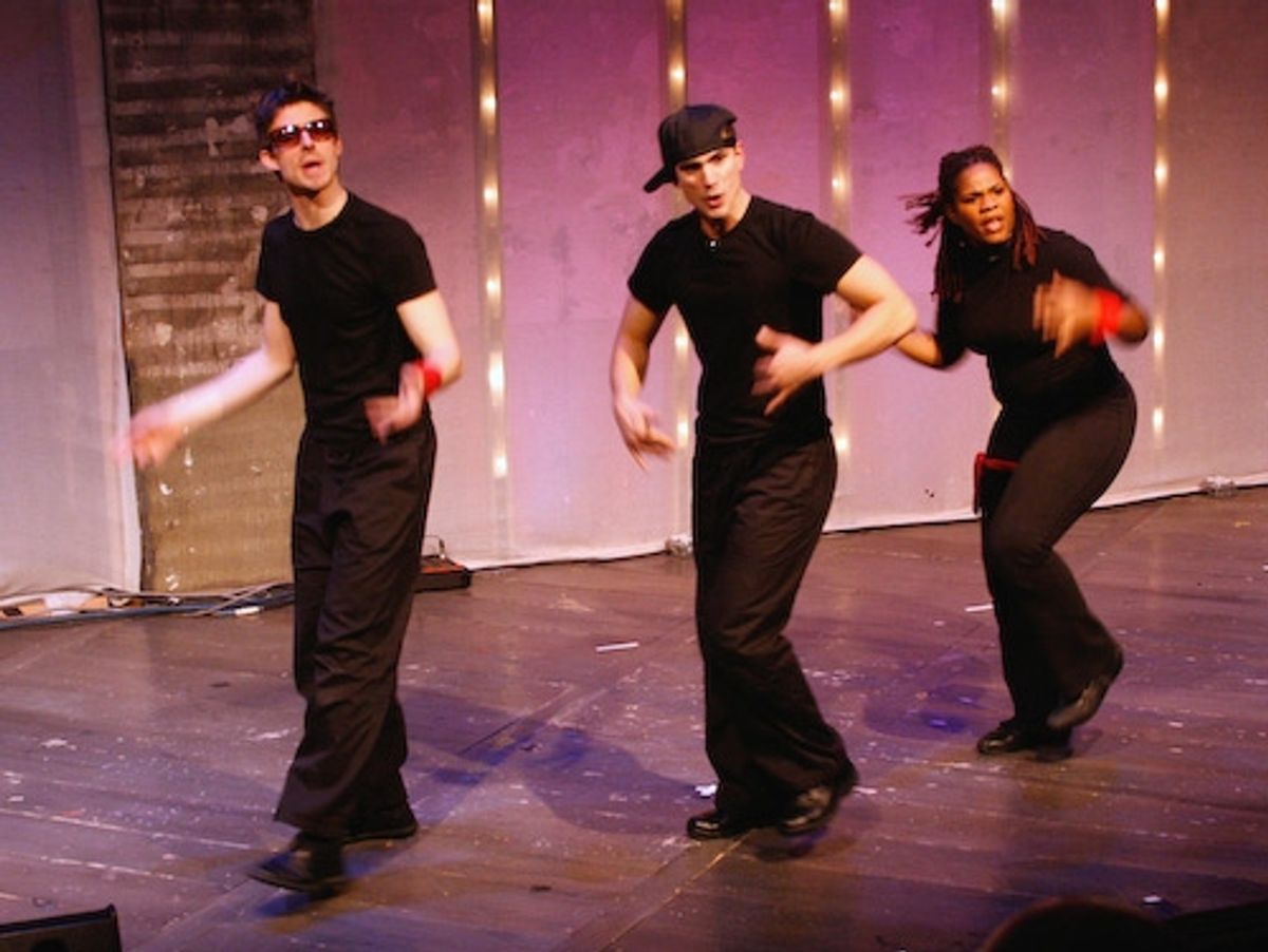 'Kosha Killa Krew (KKK)'/ Stephen Sheffer (Chaim), Stephen Reyes (Mordechai), Nandi Walker (Mary) at 