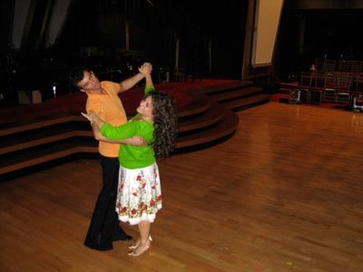 Marissa Jaret Winokur and Tony Dovolani: "The stairs scare me to death!
But I was a  Photo