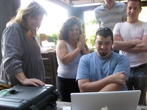 Marissa Jaret Winokur: "All of us looking at the photos we just took.
It's awesome b Photo