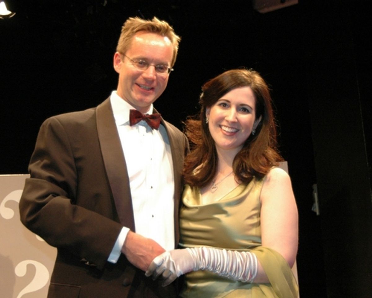 Michael Riedel and Stephanie D'Abruzzo at 