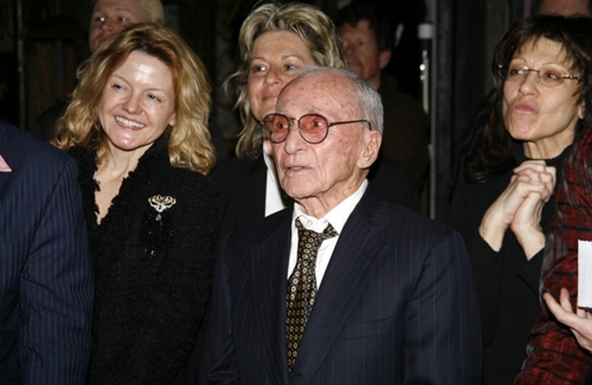 Arthur Laurents watches the ceremony at 