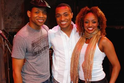 Derrick Baskin (The Little Mermaid), Randy Aaron, and Asmeret Ghebremichael Photo