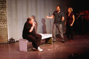 David Rossmer and Sarah Saltzberg (right) stumble upon the latest Broadway sensation: Sunday In The Park....
@ BroadwayWorld David Rossmer and Sarah Saltzberg (right) stumble upon the latest Broadway sensation: Photo