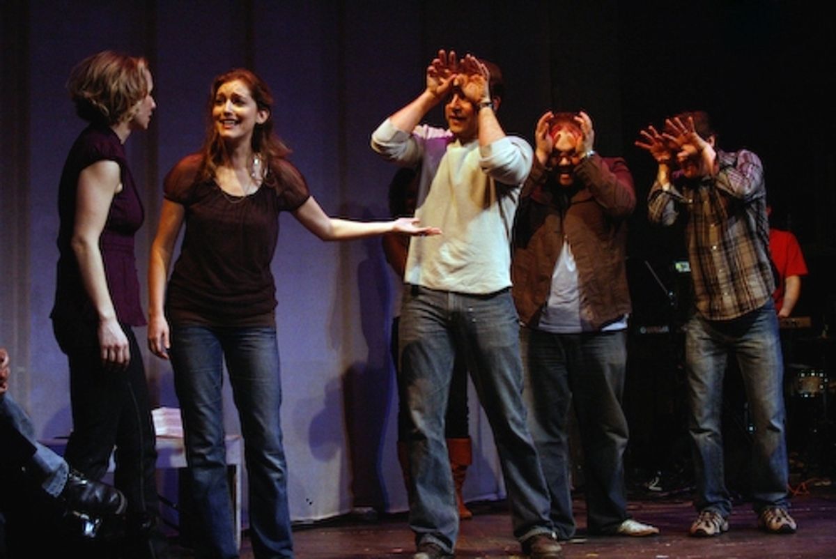 Sarah Saltzberg and Sandy Rustin reluctantly let Charlie Pollock (as Brian d'  at 