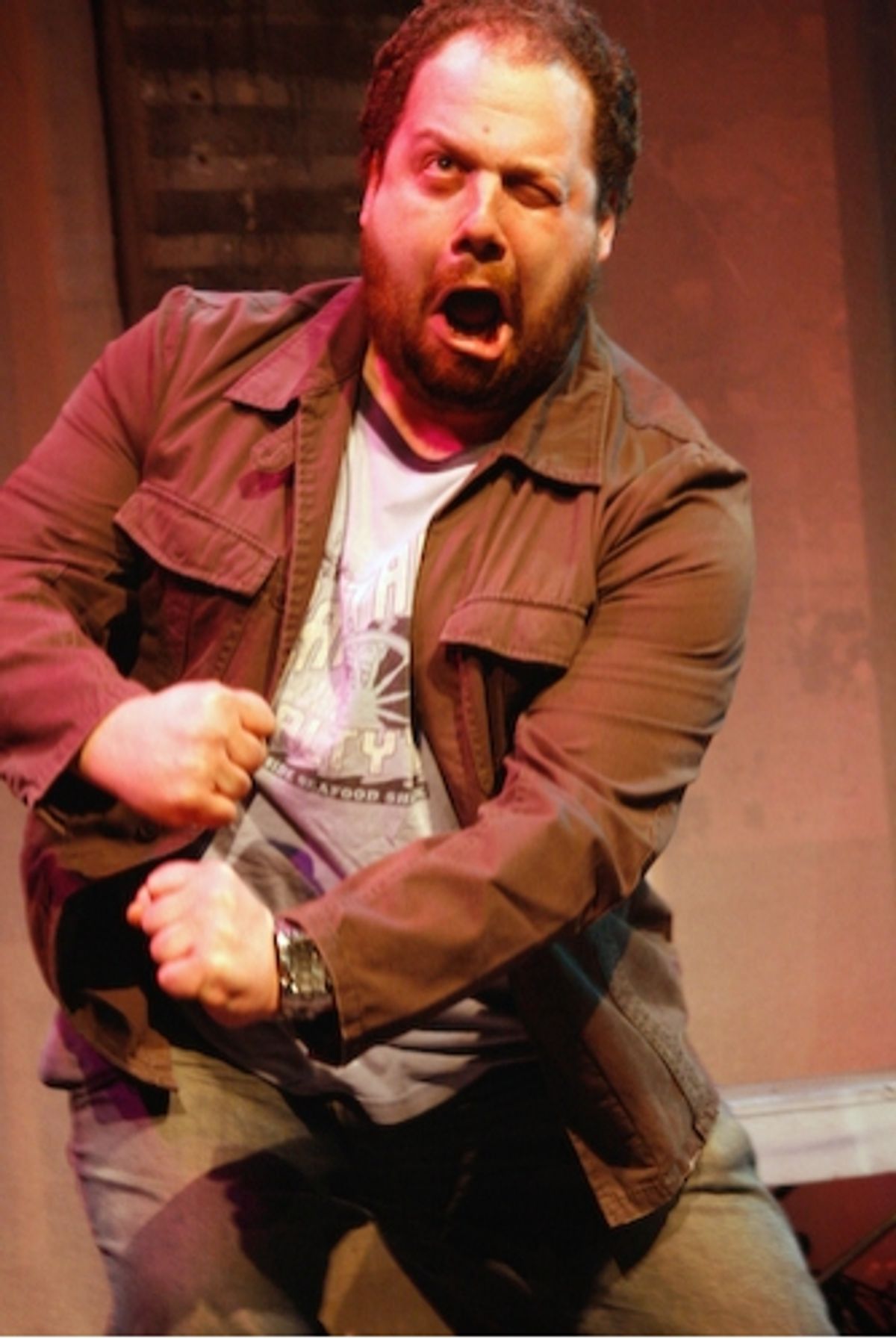 Jordan Gelber sweeps his Kabuki broom
 at 