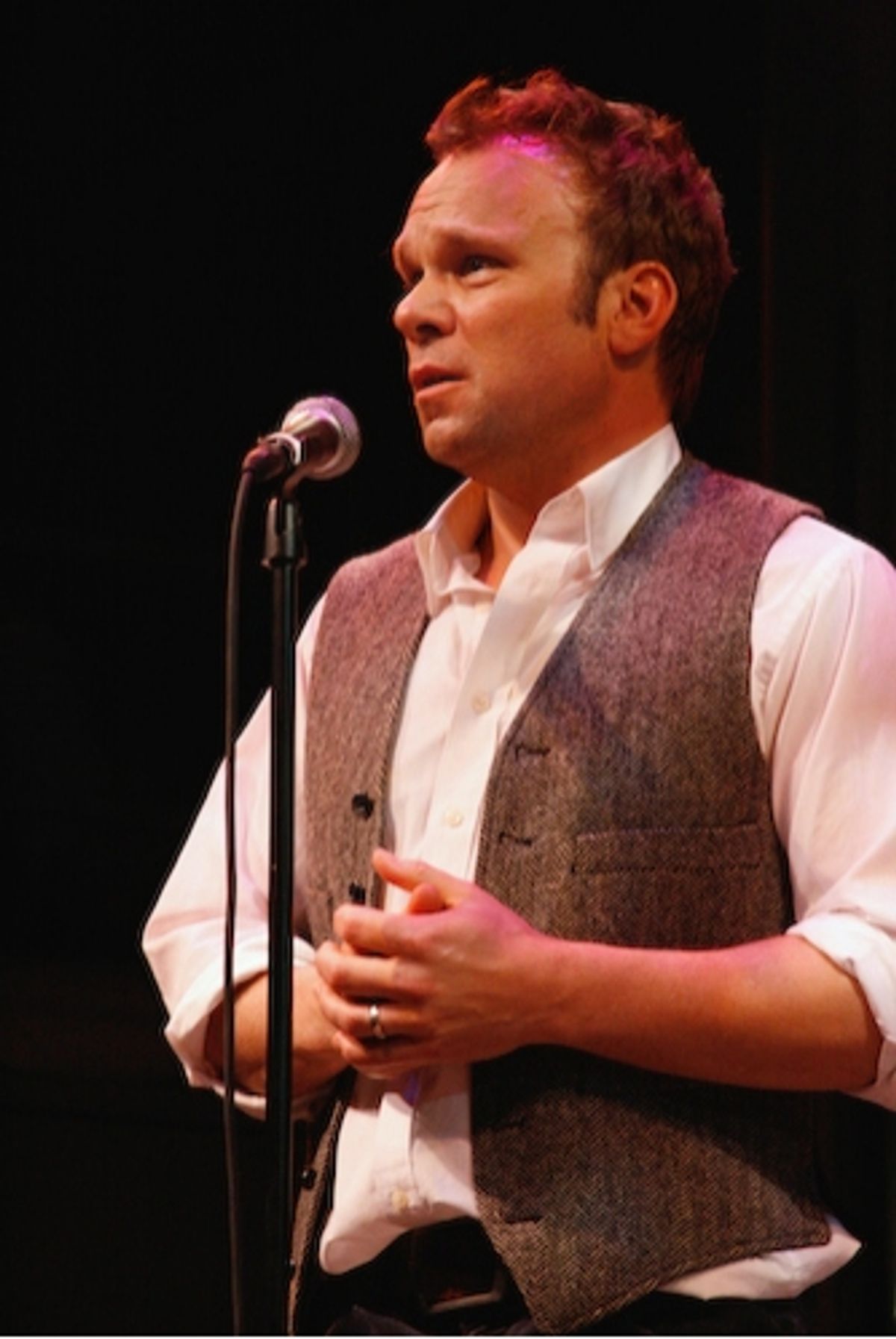 Norbert Leo Butz slowly discovers that he is Santa Claus, starring in the musical Cats
 at 