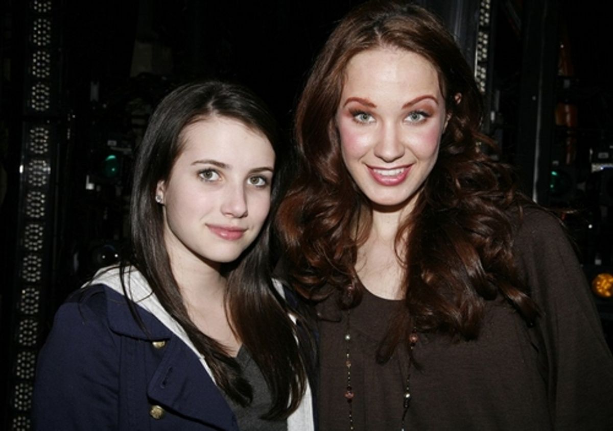 Emma Roberts and Sierra Boggess at 