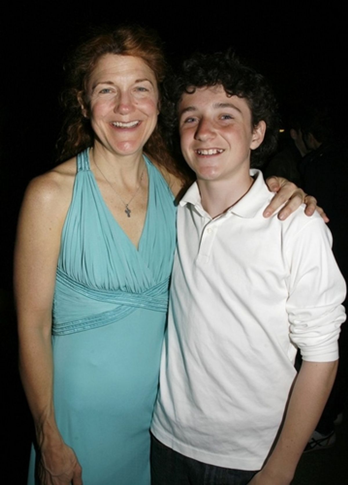 Victoria Clark and her son Thomas Luke at 