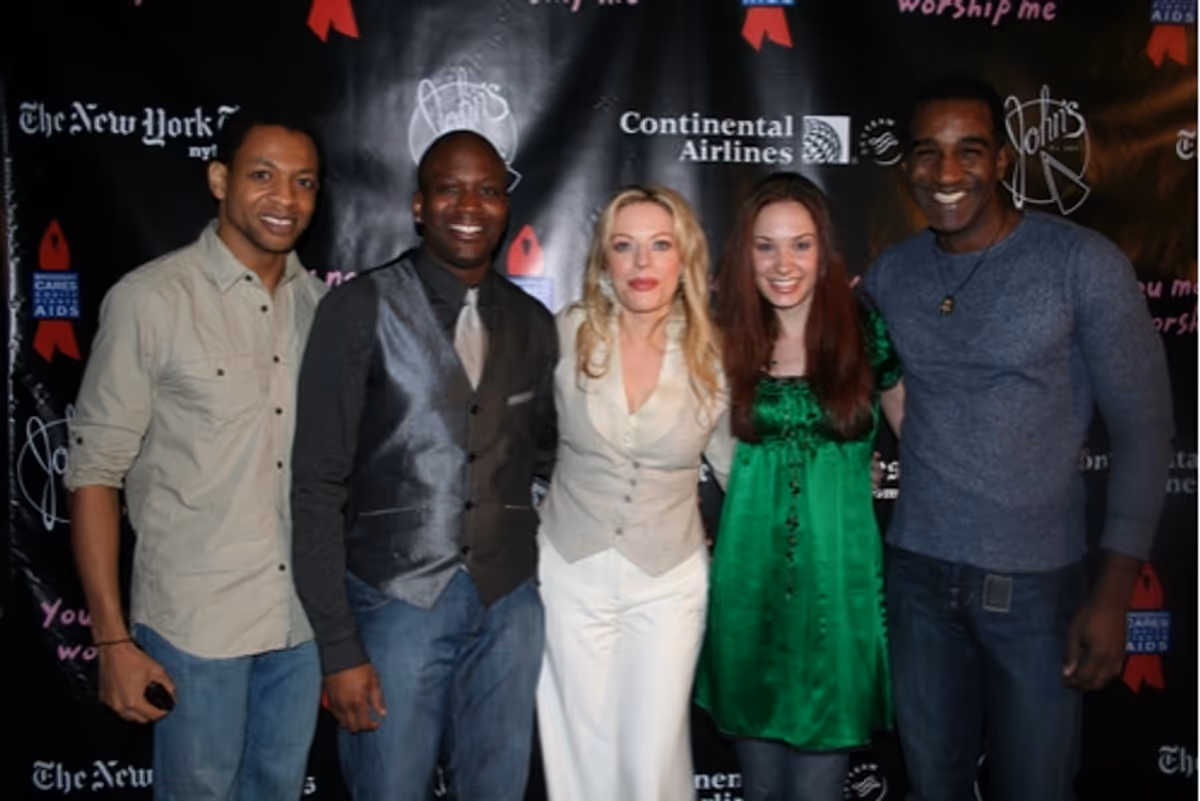 Derrick Baskin, Tituss Burgess, Sherie Rene Scott, Sierra Boggess and Norm Lewis at Sherie Rene Scott in 'You May Now Worship Me