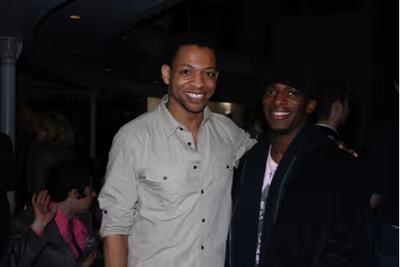 Derrick Baskin and  Photo