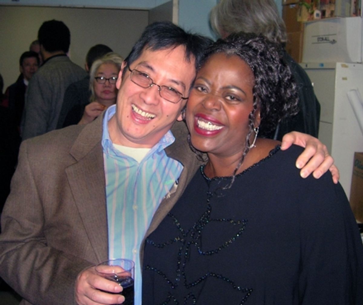 Lillias White and CD producer John Yap at 
