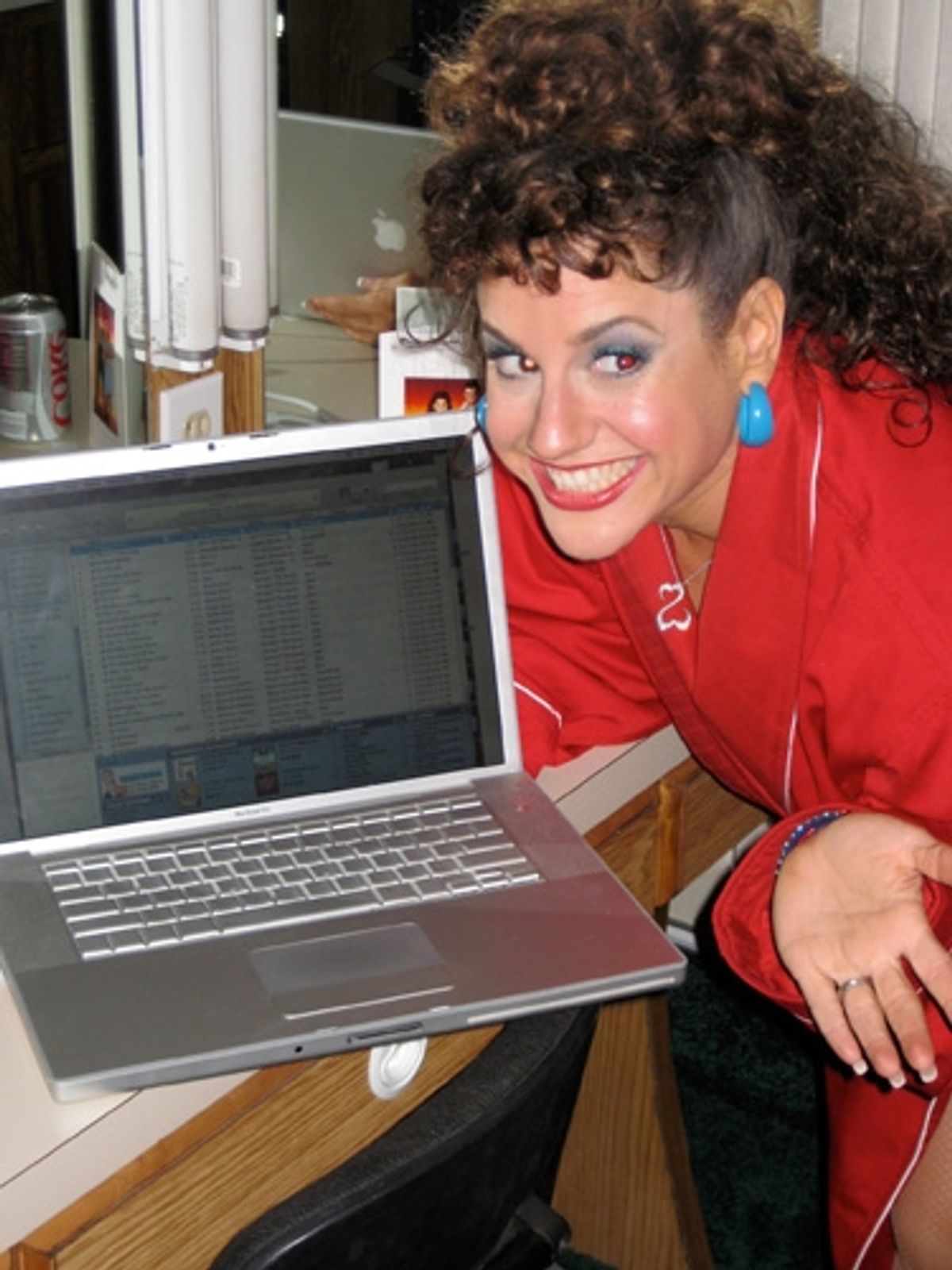 Marissa Jaret Winokur: 'I bring my Broadway music with me!
If you could see my playlist, you'd see Spring Awakening and Legally Blonde.
 That's what I have been getting ready to! at 