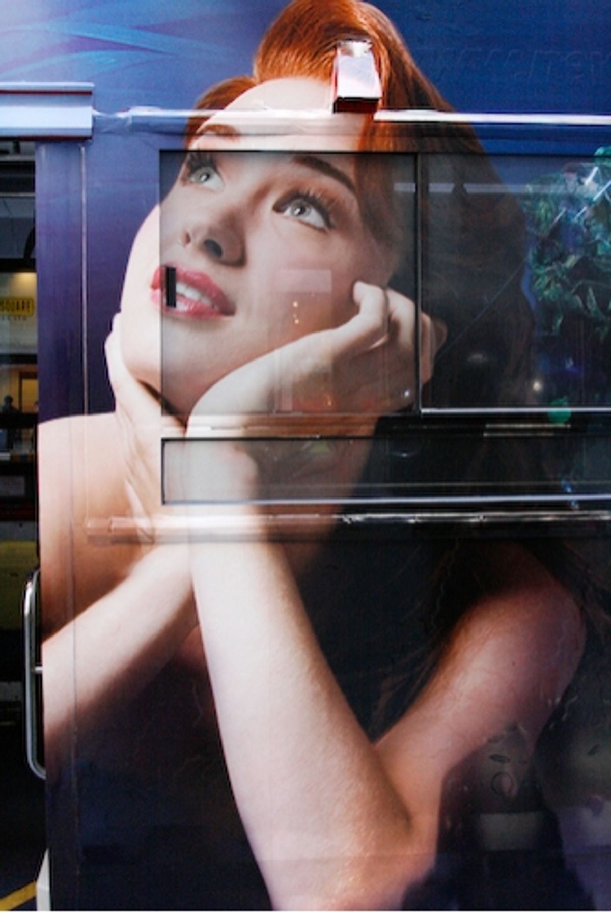 Sierra Boggess on the 'The Little Mermaid' bus at 