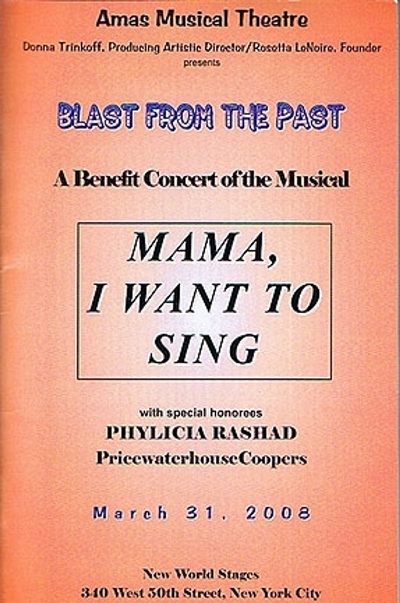 Photo Coverage: Amas Musical Theatre Honors Rashad  Image