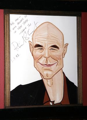 Patrick Stewart's Caricature given to him in 1993
 Photo