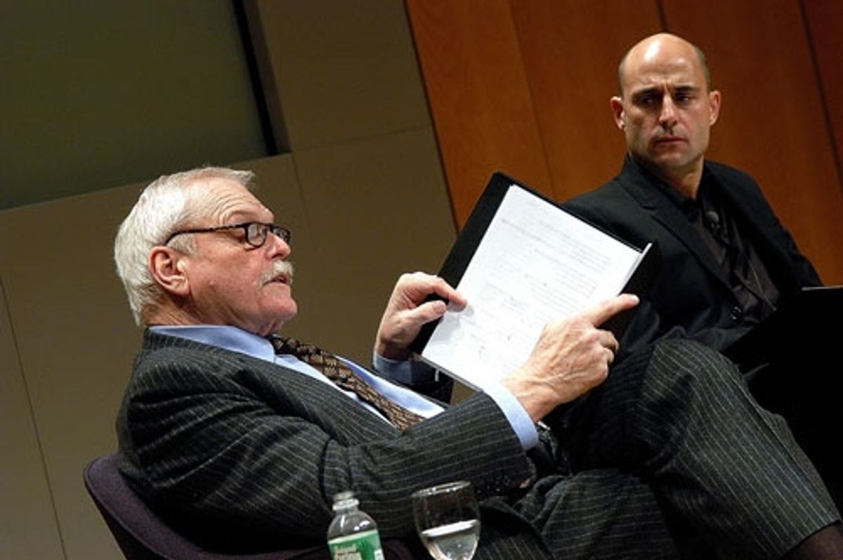 Brian Dennehy and Mark Strong at Dennehy, Strong, and Hart Read At NYPL